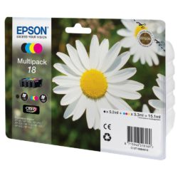 Epson Daisy 18 Claria Home Ink, Ink Cartridge, Black, Cyan, Magenta, Yellow Multipack, C13T18064010 (package 4 each)